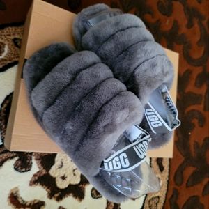 UGG Fluff Yeah Slide Charcoal